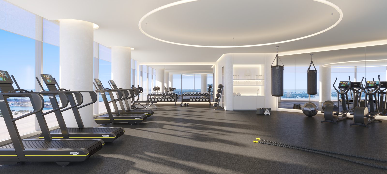 EDITION Residences Miami Edgewater, fitness center, developer rendering
