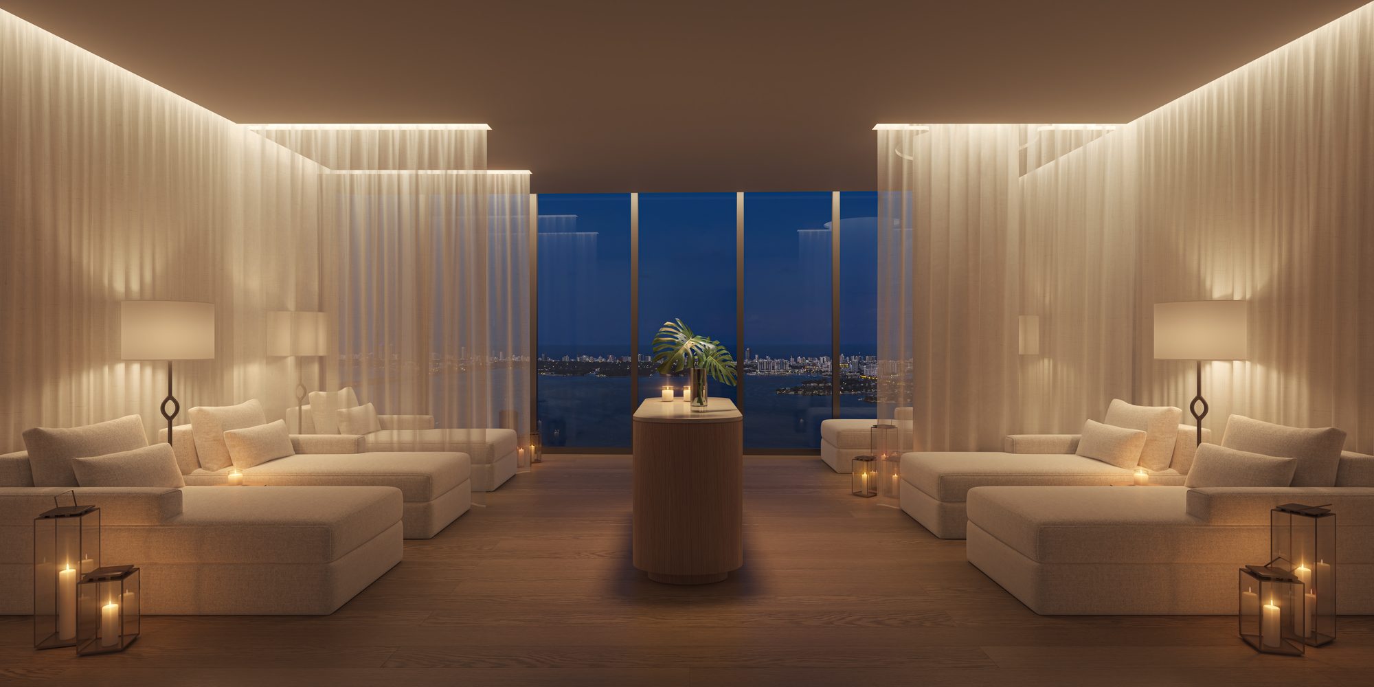 EDITION Residences Miami Edgewater, spa relaxation lounge, developer rendering