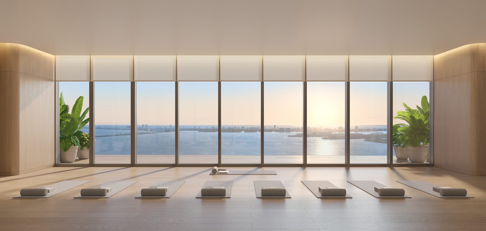 EDITION Residences Miami Edgewater, yoga studio, developer rendering